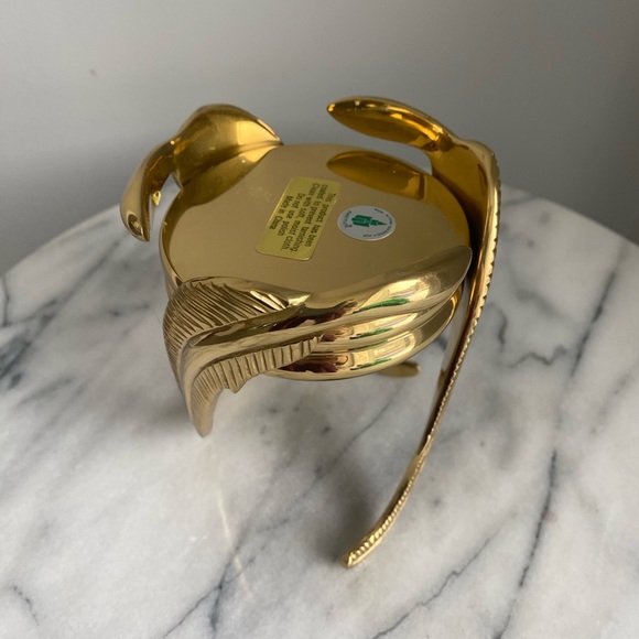 90s Brass Candle Holder or Sphere Holder by Partylite - Picture 2 of 7